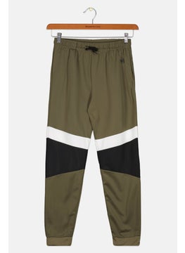Kids Boy Regular Fit Solid Sweatpants, Olive