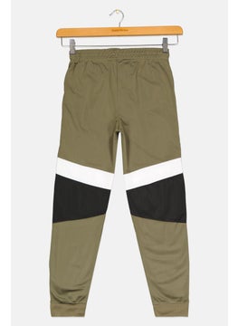Body Glove Kids Boy Coloblock Drawstring Jogger Pants, Olive  - Image 2