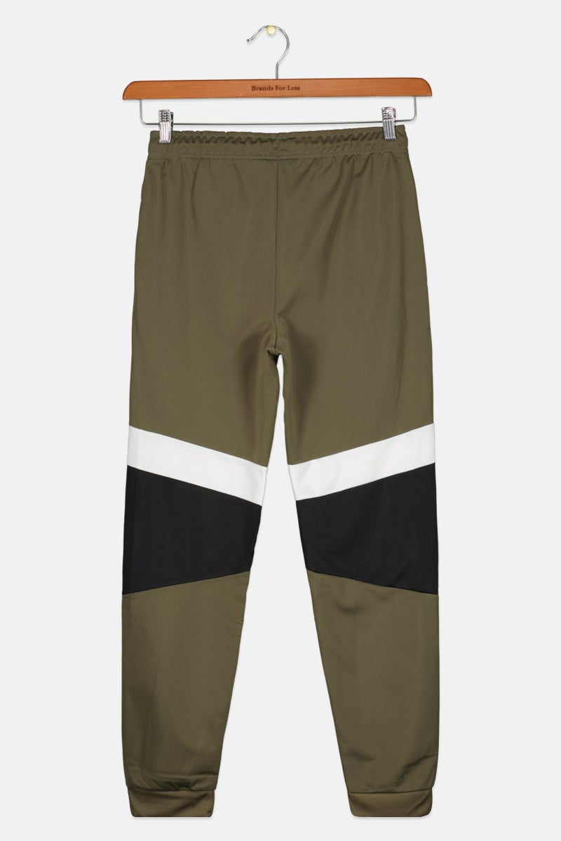 Body Glove Kids Boy Regular Fit Solid Sweatpants, Olive - Image 2