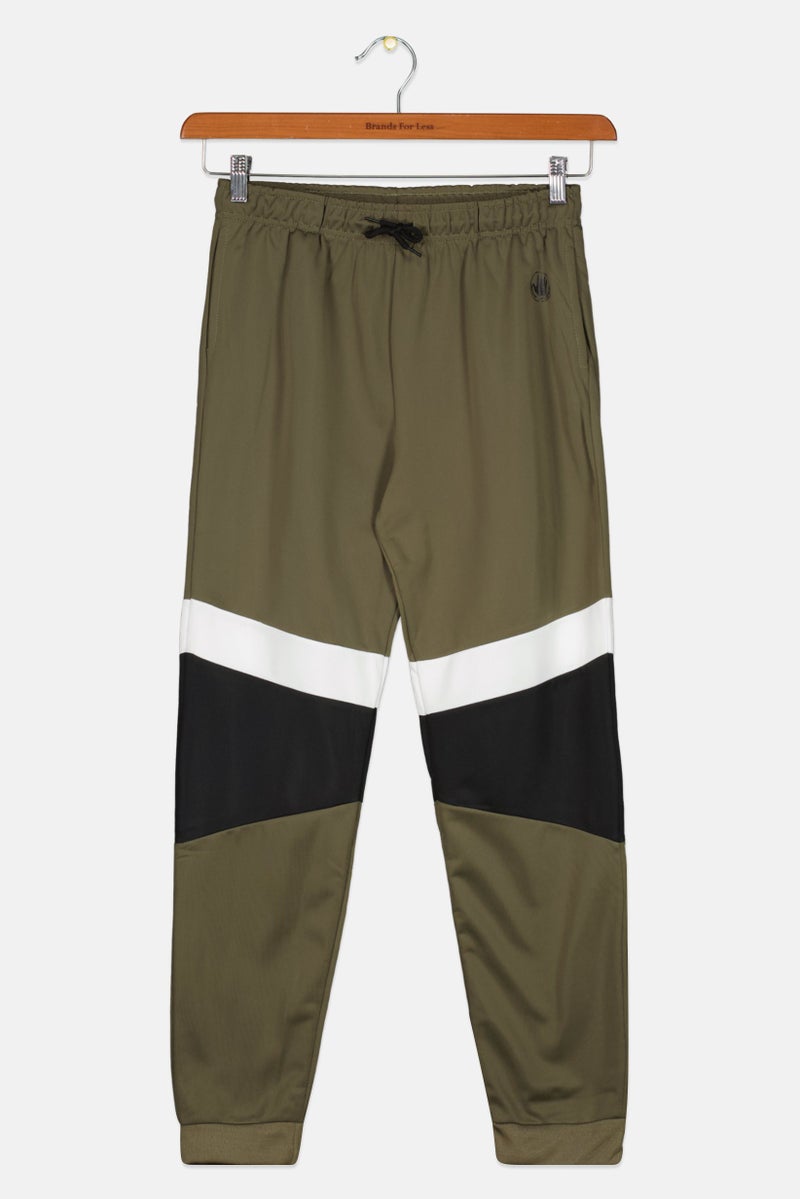 Body Glove Kids Boy Regular Fit Solid Sweatpants, Olive - Image 1