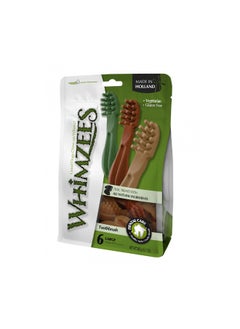 WHIMZEES Whimzees Toothbrush Star Large Mix Brown/Green/Orange - 6pc 