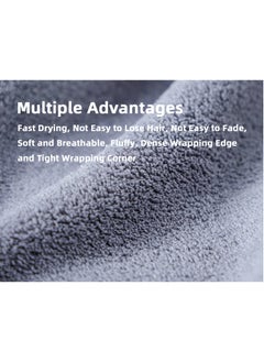 Teuuea 3 PCS Microfiber Soft Bath Towel Set, 360GSM Fast Highly Hydroscopicity Fast Drying Skin-friendly Multipurpose Towel for Bathroom Spa Fitness, 70x140CM, Grey  - Image 4
