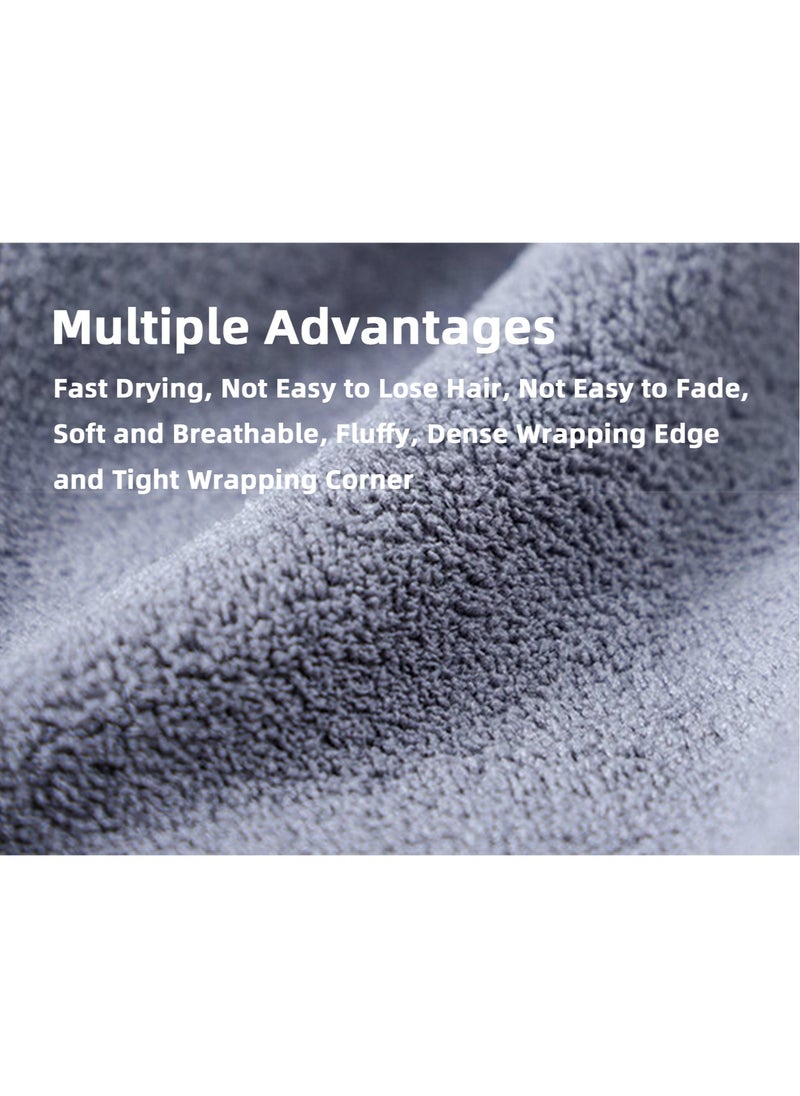 Teuuea - 3 PCS Microfiber Soft Bath Towel Set, 360GSM Fast Highly Hydroscopicity Fast Drying Skin-friendly Multipurpose Towel for Bathroom Spa Fitness, 70x140CM, Grey - Image 1
