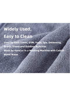 Teuuea 3 PCS Microfiber Soft Bath Towel Set, 360GSM Fast Highly Hydroscopicity Fast Drying Skin-friendly Multipurpose Towel for Bathroom Spa Fitness, 70x140CM, Grey  - Image 5
