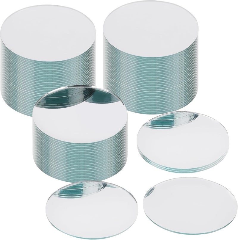 NEILL® Acrylic Mirror 3 inches Round, 2mm Thickness, Pack of 15 Pcs for Crafts Adhesive Round Bulk Mirror Circles Craft Acrylic Tiles for DIY Projects, Wall, Table & Art Decor Essentials - Image 1