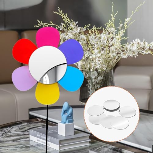 NEILL® Acrylic Mirror 3 inches Round, 2mm Thickness, Pack of 15 Pcs for Crafts Adhesive Round Bulk Mirror Circles Craft Acrylic Tiles for DIY Projects, Wall, Table & Art Decor Essentials - Image 3