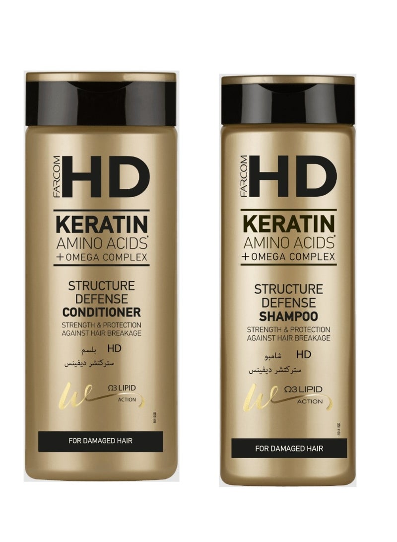 2-Pices Set(Shampoo Structure Defense 400ml&Conditioner Structure Defense330ml)