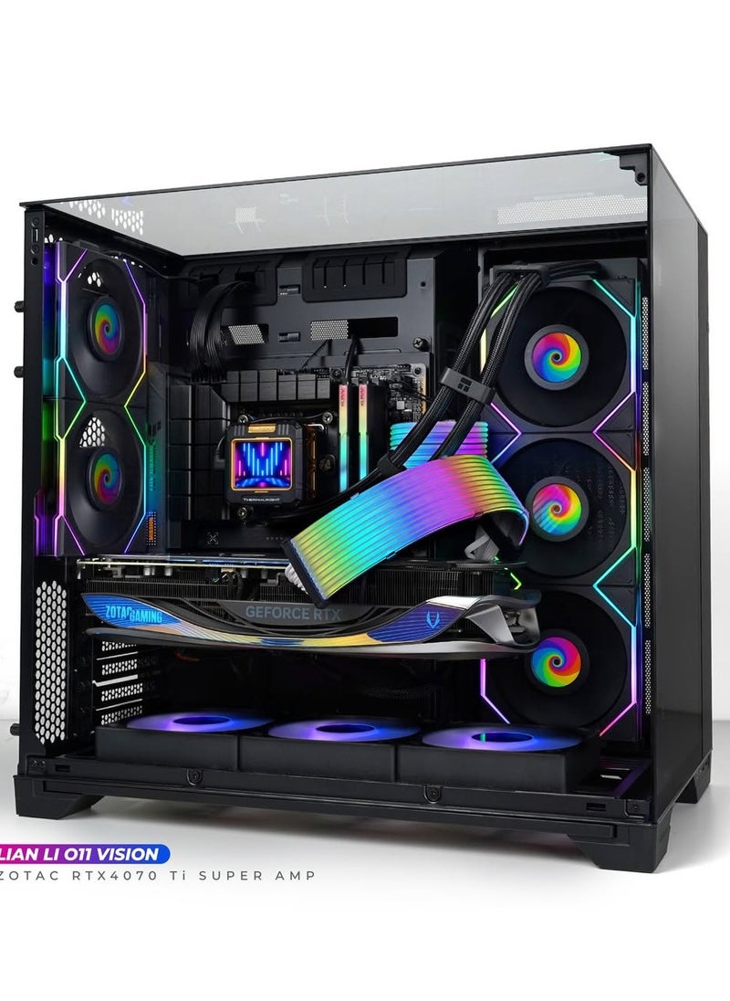 NANOTECH - Visionary Beast Gaming PC - AMD Ryzen 7 9800X3D AM5 Processor, 8 Cores & 16 Threads, X870 Motherboard, DDR5 32GB (2*16) Ram, 2TB Gen 4.0*4 NVMe M.2 SSD, Nvidia GeForce RTX 5080 16GB GDDR7 Graphics Card, 3 Fan AIO Liquid Cooler, 850W 80 Plus Gold Power Supply, Windows 11 Pro | Wi-Fi - Image 1