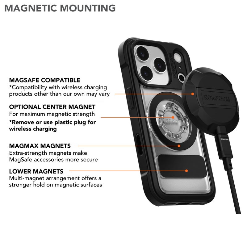 Rokform Crystal Case Compatible with iPhone 17 Pro, Magnetic Cover (Clear) - Image 4