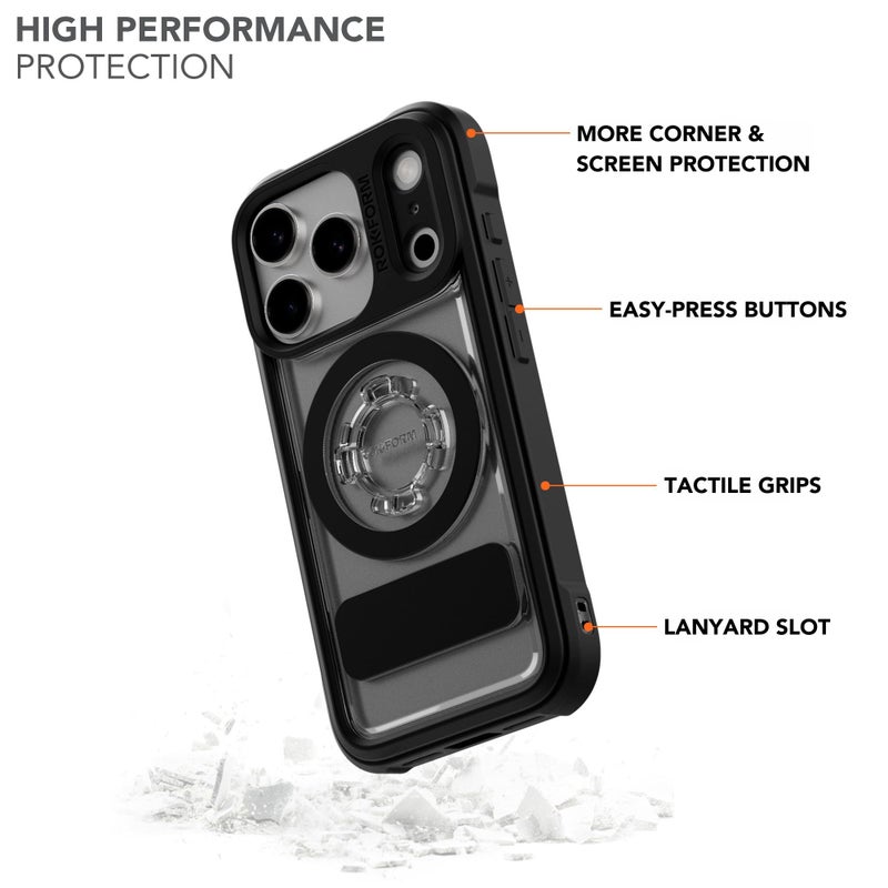 Rokform Crystal Case Compatible with iPhone 17 Pro, Magnetic Cover (Clear) - Image 2