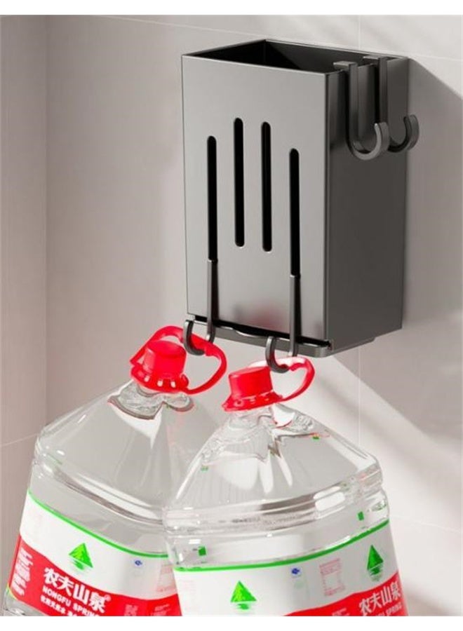 هومستر حامل أدوات الطعام متعددة الوظائف ، وقف تخزين الأدوات مع علبة الصرف الصحي ، والملاعق والشوك المستقلة المثبتة على الحائط ، ومواد ABS السميكة للمطبخ - Image 4