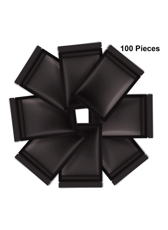 NIBEMINENT 50-Piece Resealable Foil Pouch Set Black 6.3x9.5inch - Image 5