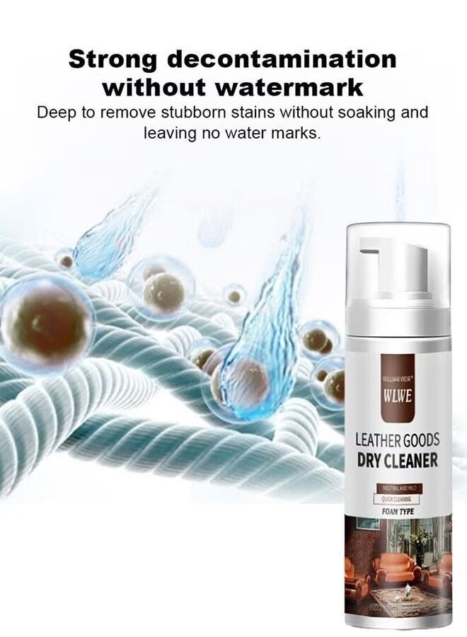 Leather Foam Cleaner Cleaning Remove Dirt Stain and Grime Suitable for Car Interiors Seats Furniture Couches Sofa Shoes Boots Bags and More - Image 4