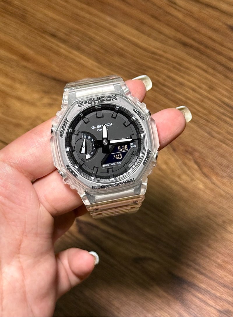 كاسيو GA-2100SKE-7A Transparent Ultra-Thin Stylish Sports Watch with Lightweight Design for Trendsetters - Image 3
