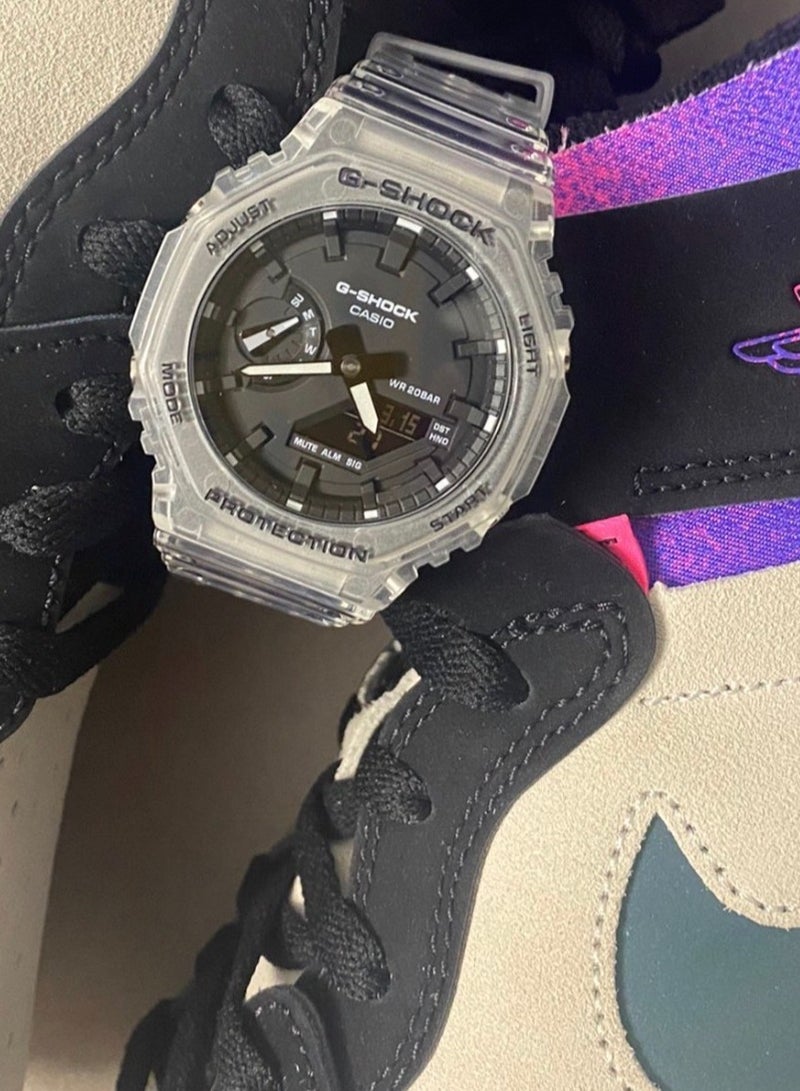 كاسيو GA-2100SKE-7A Transparent Ultra-Thin Stylish Sports Watch with Lightweight Design for Trendsetters - Image 4