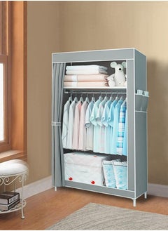 XiuWoo Easy Installation Portable Fabric Nonwoven Wardrobe Storage Closet Organizer With Hanging Rod 70*45*150cm  - Image 4