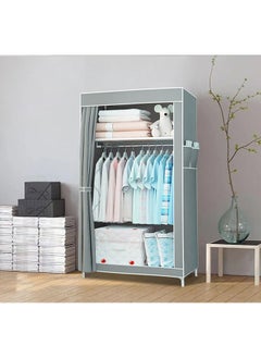 XiuWoo Easy Installation Portable Fabric Nonwoven Wardrobe Storage Closet Organizer With Hanging Rod 70*45*150cm  - Image 2