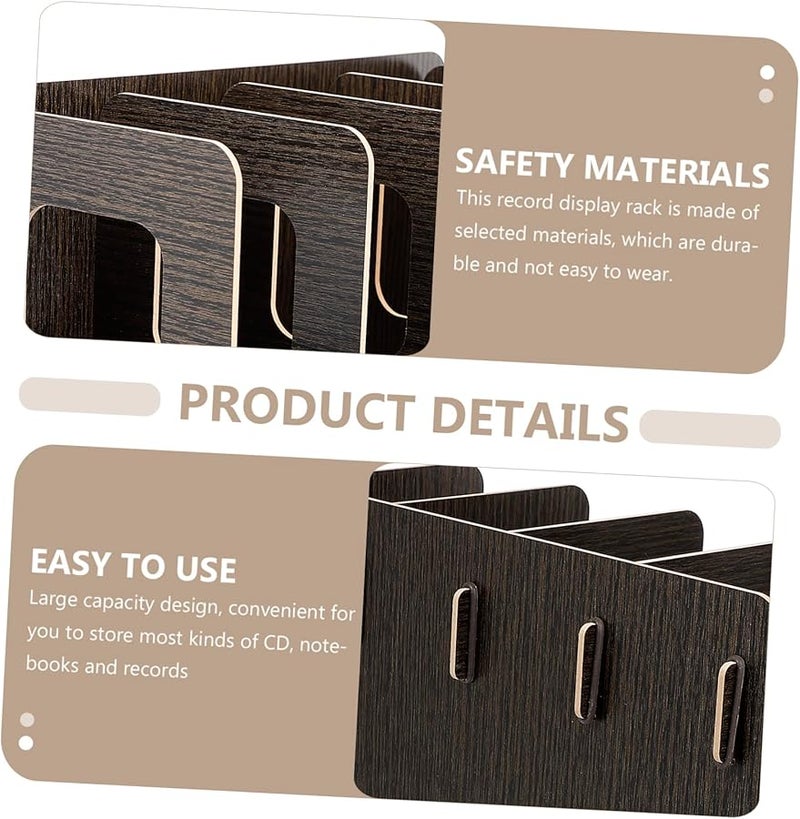 Modern Desktop CD Storage Rack Organizer For Home Office Disc Holder Polished Finish - Image 3