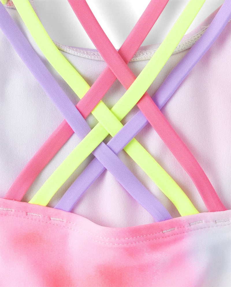 The Children's Place,One Piece Swimsuit,Neon Peony,Medium (7/8) - Image 2