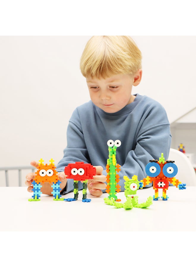 Learn to Build Set, Mini Interlocking Building Blocks, 3D Puzzle Stem & Art Kit Playset - Creatures, 240 Pieces