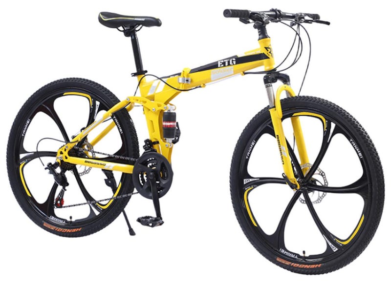 إي تي جي 26 بوصة 21 سرعة دراجة جبلية قابلة للطي ، 6 عجلات شفرة - Image 1