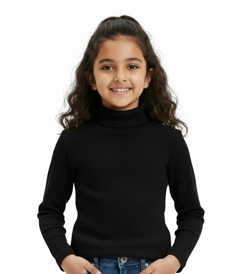 S-SQUARE Unisex Woolen Kids Turtle Neck High Neck Full Sleeve Winter Sweater for Boys & Girls | Ultra-Warm Bodywarmer Pullovers - Image 1
