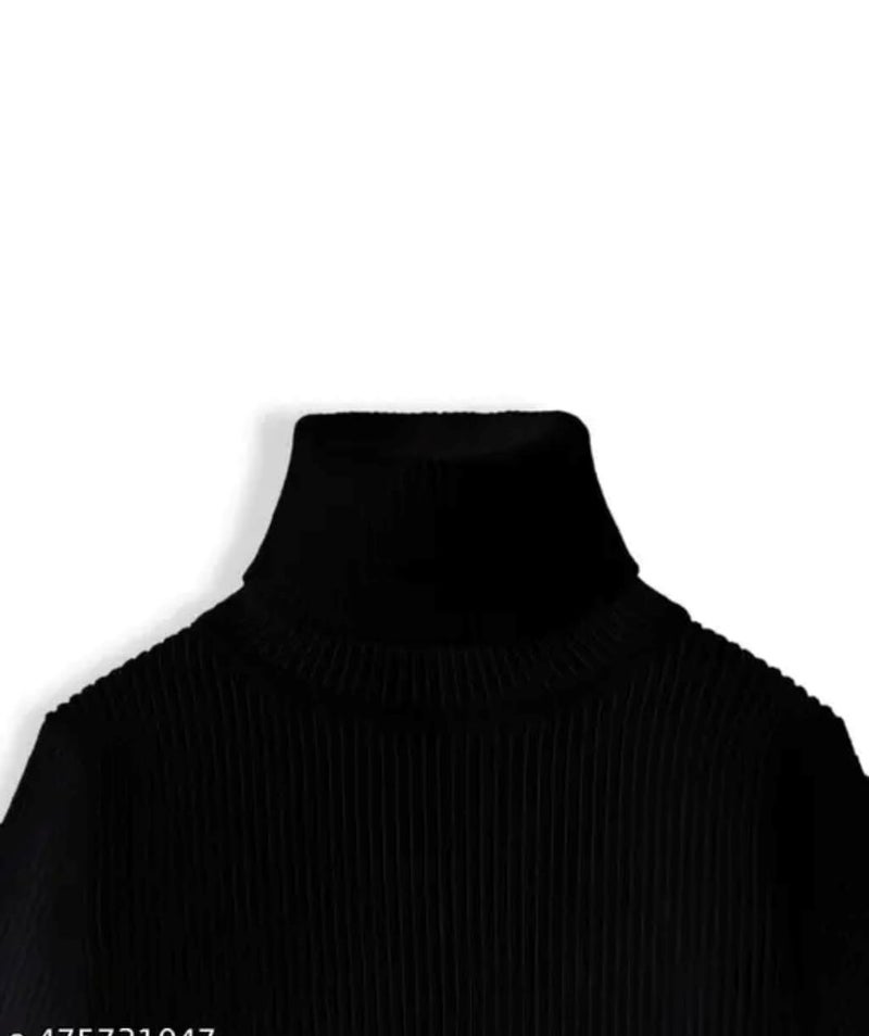 S-SQUARE Unisex Woolen Kids Turtle Neck High Neck Full Sleeve Winter Sweater for Boys & Girls | Ultra-Warm Bodywarmer Pullovers - Image 5