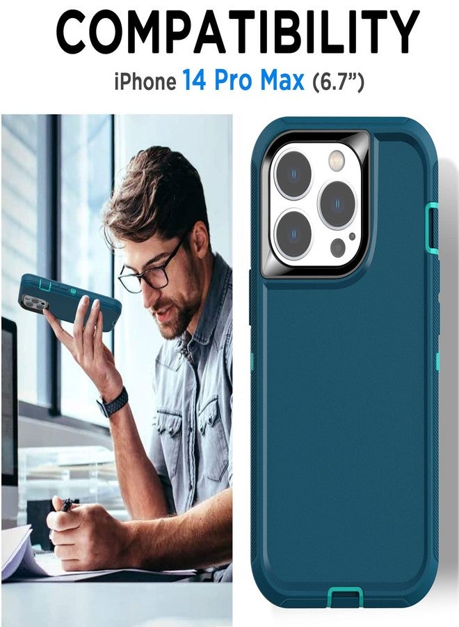 ايه اي كيس جراب AICase بمشبك حزام لهاتف iPhone 14 Pro Max (6.7 بوصة) مع واقي زجاجي، حماية فائقة من السقوط، مقاوم للصدمات والغبار، متين للغاية، بمواصفات عسكرية، مناسب لهاتف iPhone 14 Pro Max - Image 2