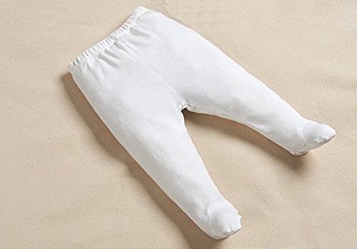 Monvecle Unisex Baby Multi Pieces Newborn to Toddler Cotton Long Pants Shorts Gift Sets (US, Age, 6 Months, 2pcs -White) - Image 3