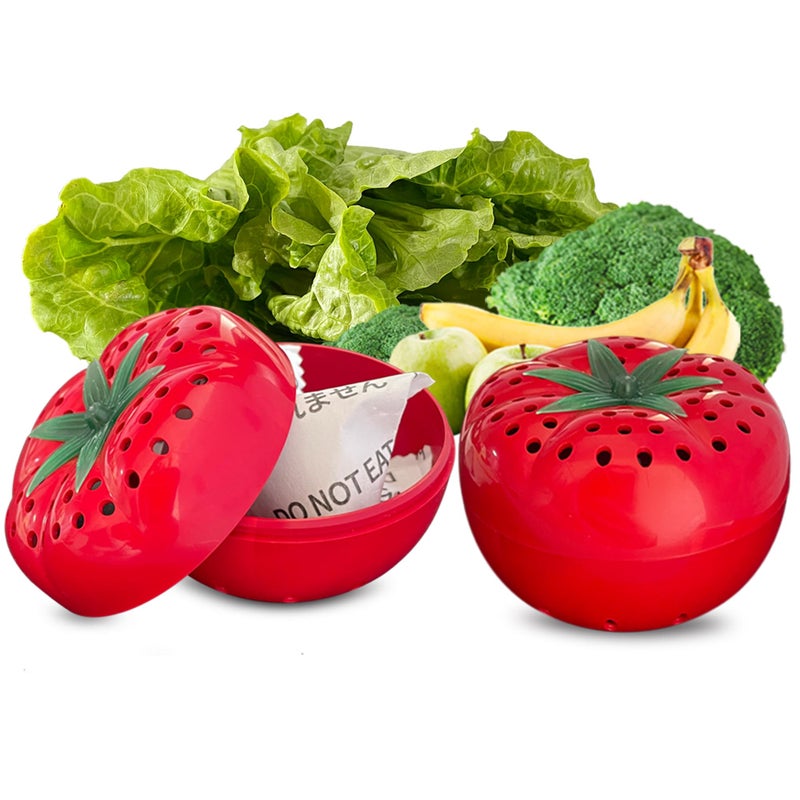 ShuRex Produce Freshness Preserver Saver Kit Keep Fruits and Vegetables Fresh Longer Ethylene Gas and Odor Absorber in Refrigerator 2 Pack