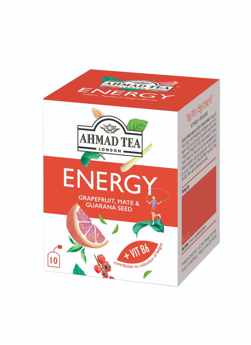 Ahmad Tea Energy Alu Tea Bags 10 Teabags (30g) - Image 3