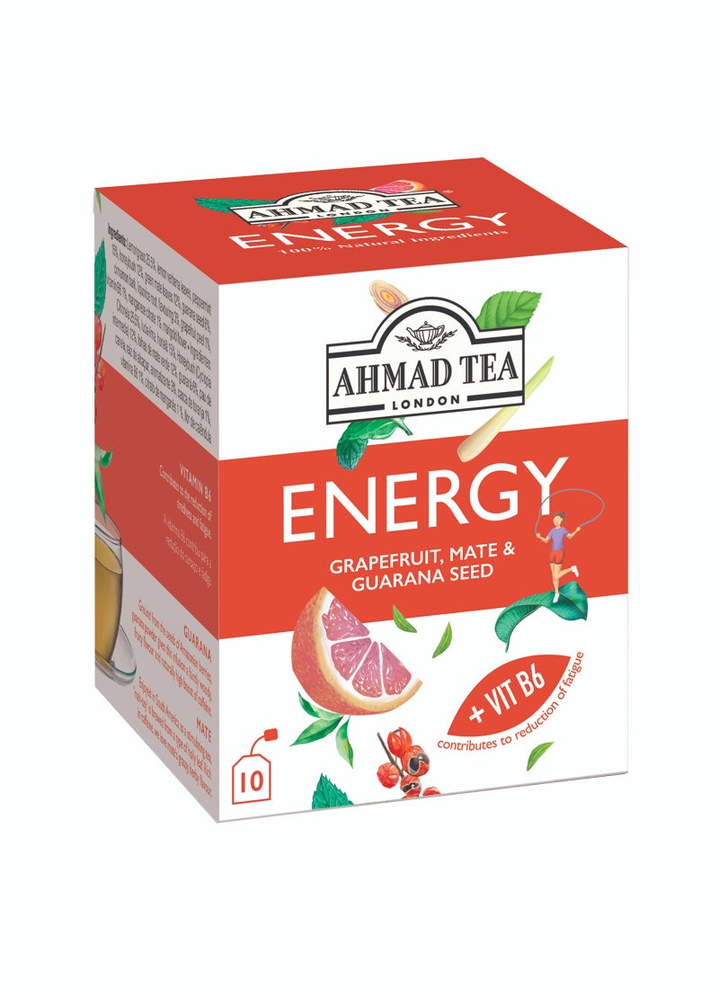 Ahmad Tea Energy Alu Tea Bags 10 Teabags (30g) - Image 2