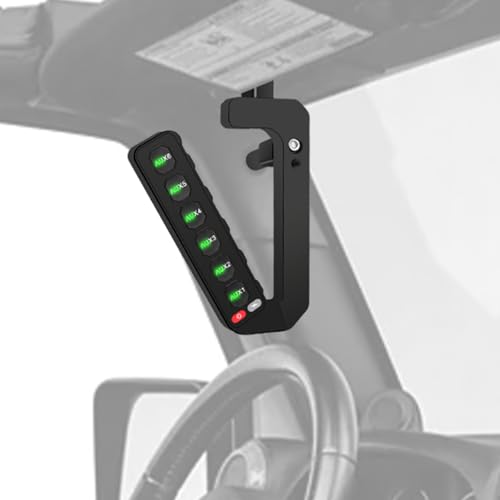 ADTOPI Grab Handle Switch Panel for JK, 6 Gang Wireless Switch Panel Armrest Switch Panel Compatible with Jeep Wrangler JK JKU 2007-2018 with Integrated Control Box & Type-C Charging - Image 2