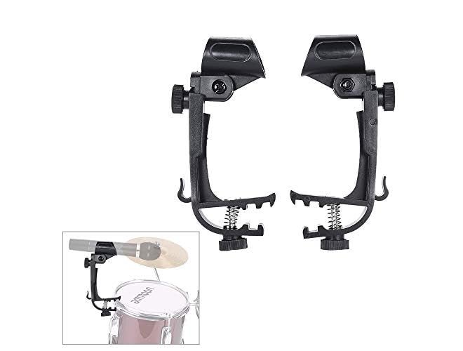 RADIONICS 2pcs Clamp Clip On Drum Rim Microphone Mic Mount Holder Adjustable Shockproof - Image 5