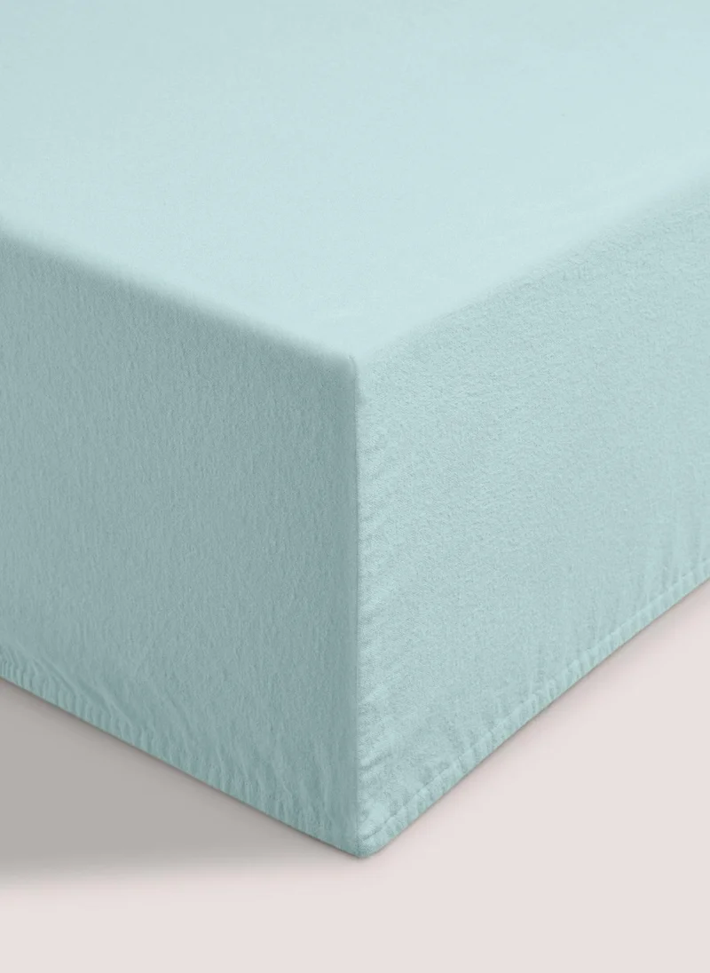 ماتلان Blue Polycotton Fitted Bed Sheet
