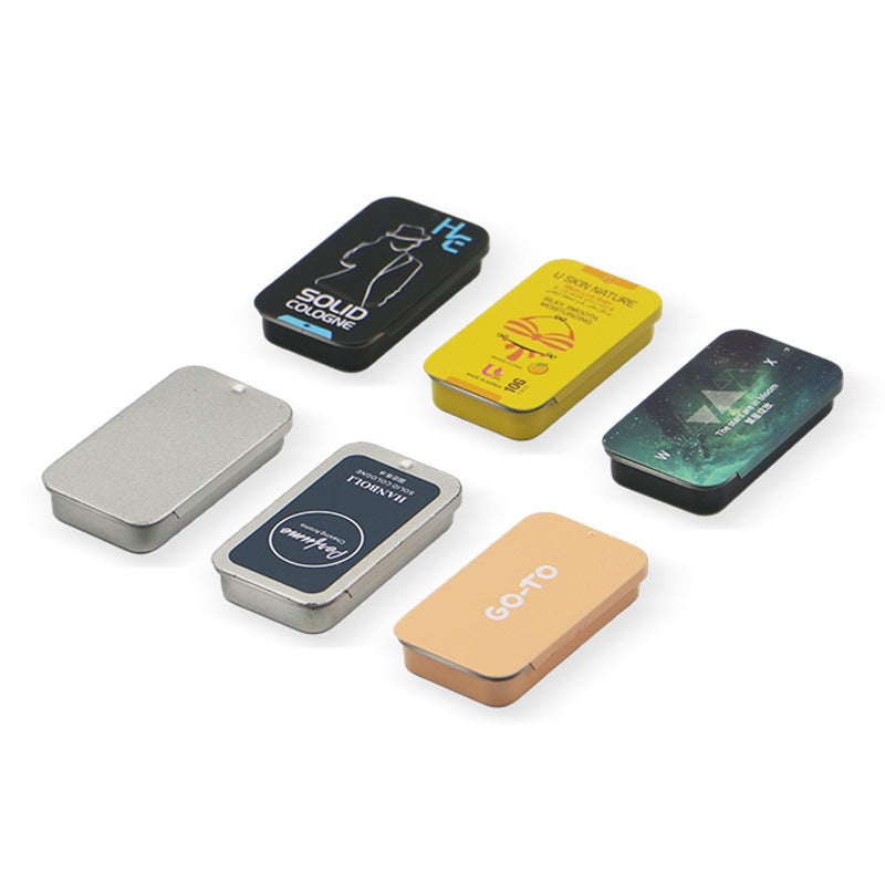 Slide Cover Sliding Box Storage Fragrant Box Iron Box Candy Mini Iron Box Empty Box Aromatherapy Pot Drawer Tinplate Box - Image 3