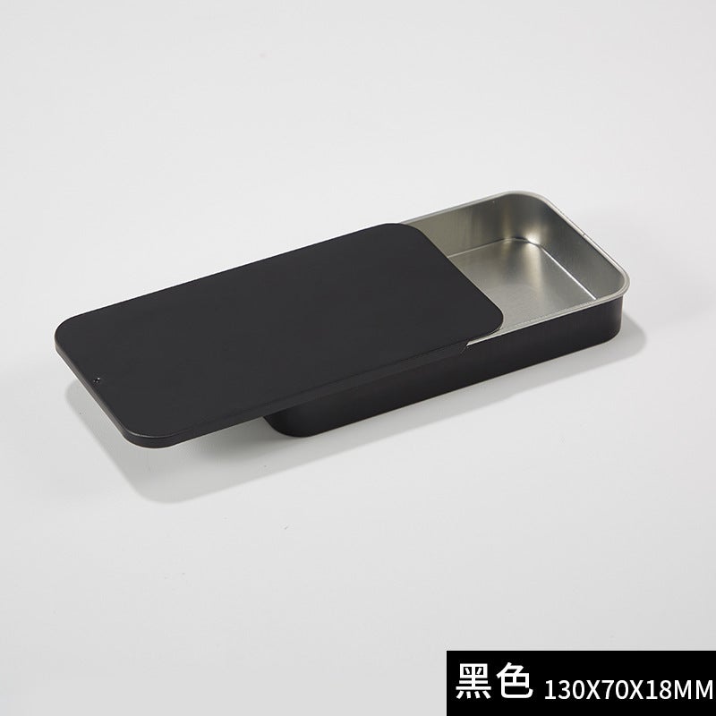 Slide Cover Sliding Box Storage Fragrant Box Iron Box Candy Mini Iron Box Empty Box Aromatherapy Pot Drawer Tinplate Box - Image 1