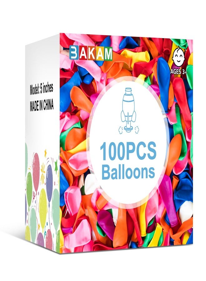 BAKAM 100PCS Replacement Balloons for Balloon Car & Rocket Launcher Toy, Multi-Color - Image 2