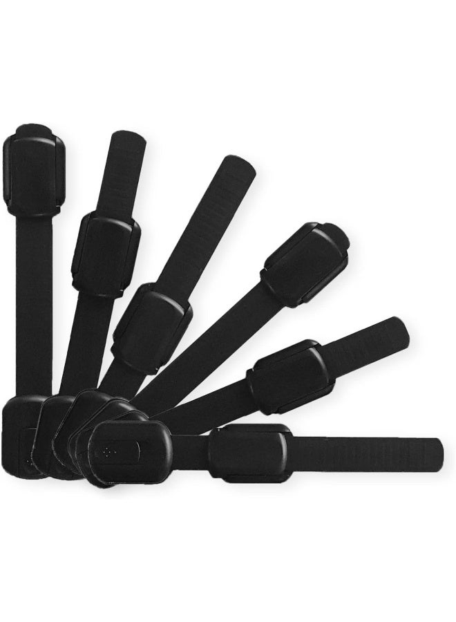 WONDERKID Adjustable Reusable Child Safety Locks (Black, Pack of 6) - Image 1
