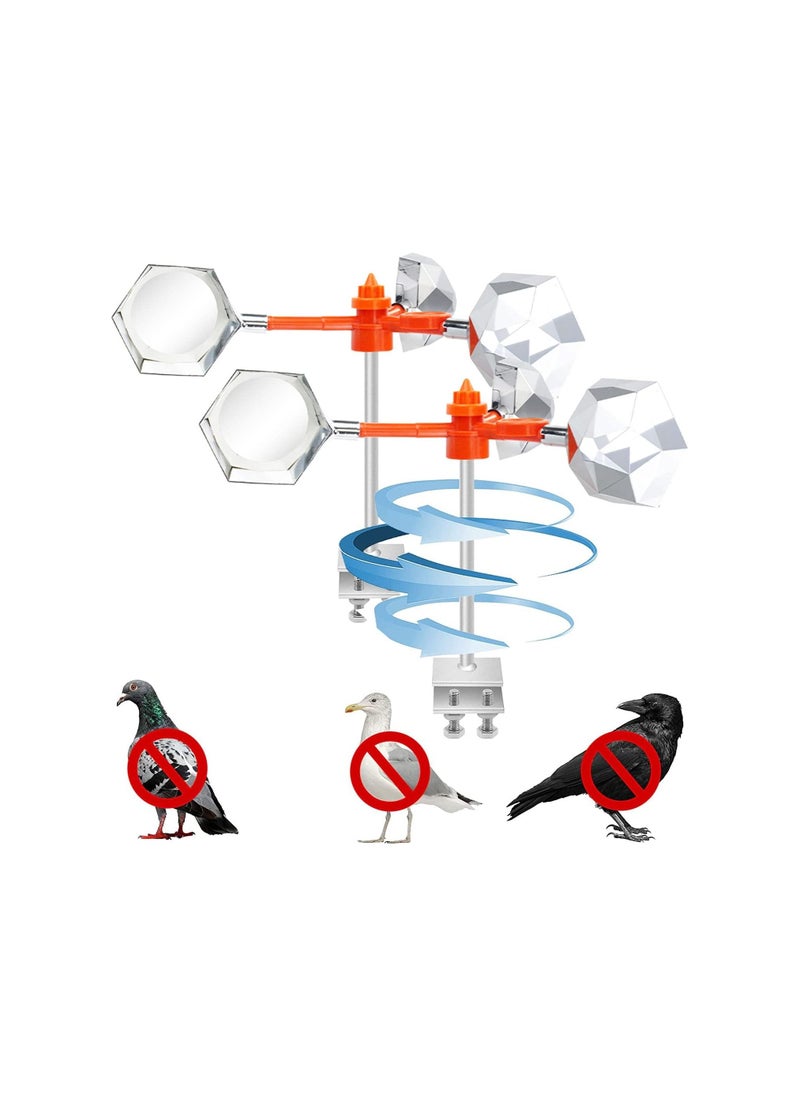 Y&D - Reflect a Bird Deterrent, Deterrent Devices Rhombic Polygon Reflect, Smooth Polishing Harmless Spinning for Birds Pigeons, 2 Pcs - Image 1