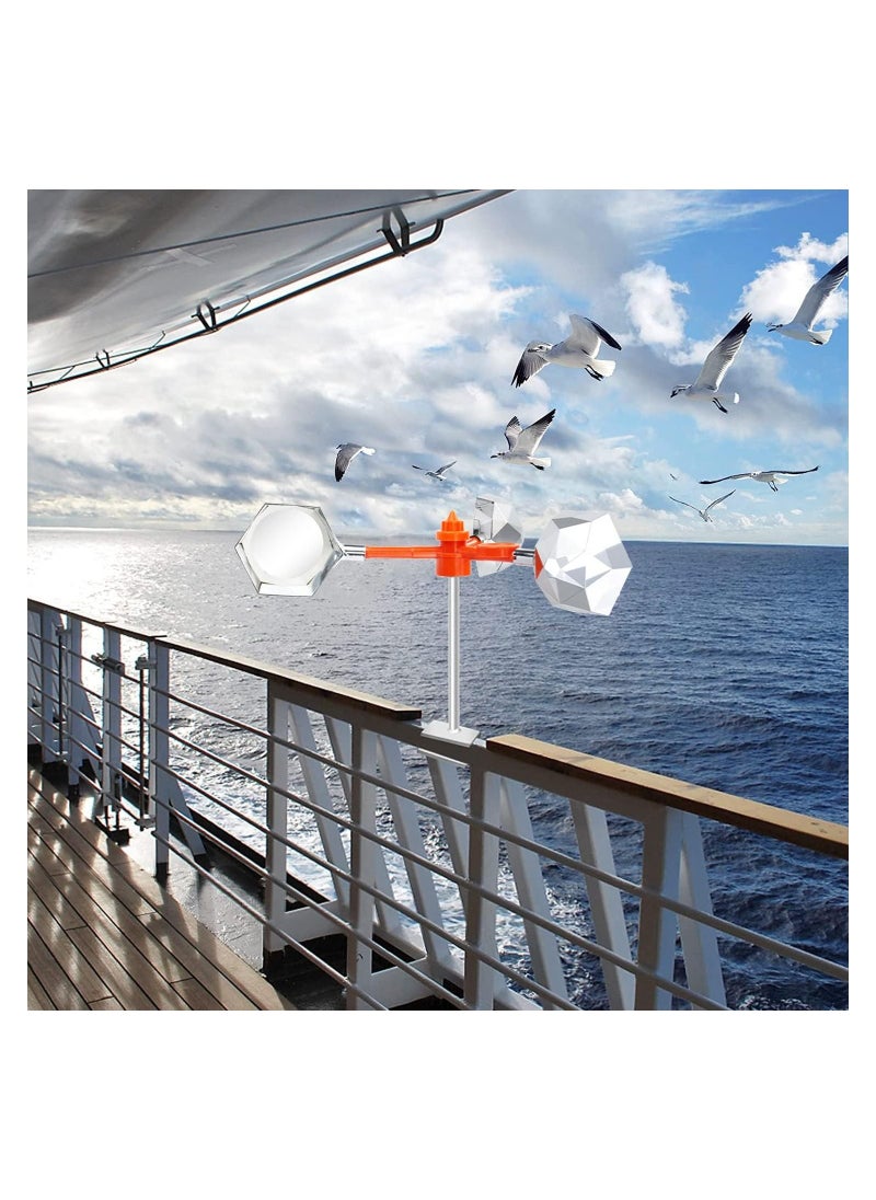 Y&D - Reflect a Bird Deterrent, Deterrent Devices Rhombic Polygon Reflect, Smooth Polishing Harmless Spinning for Birds Pigeons, 2 Pcs - Image 1