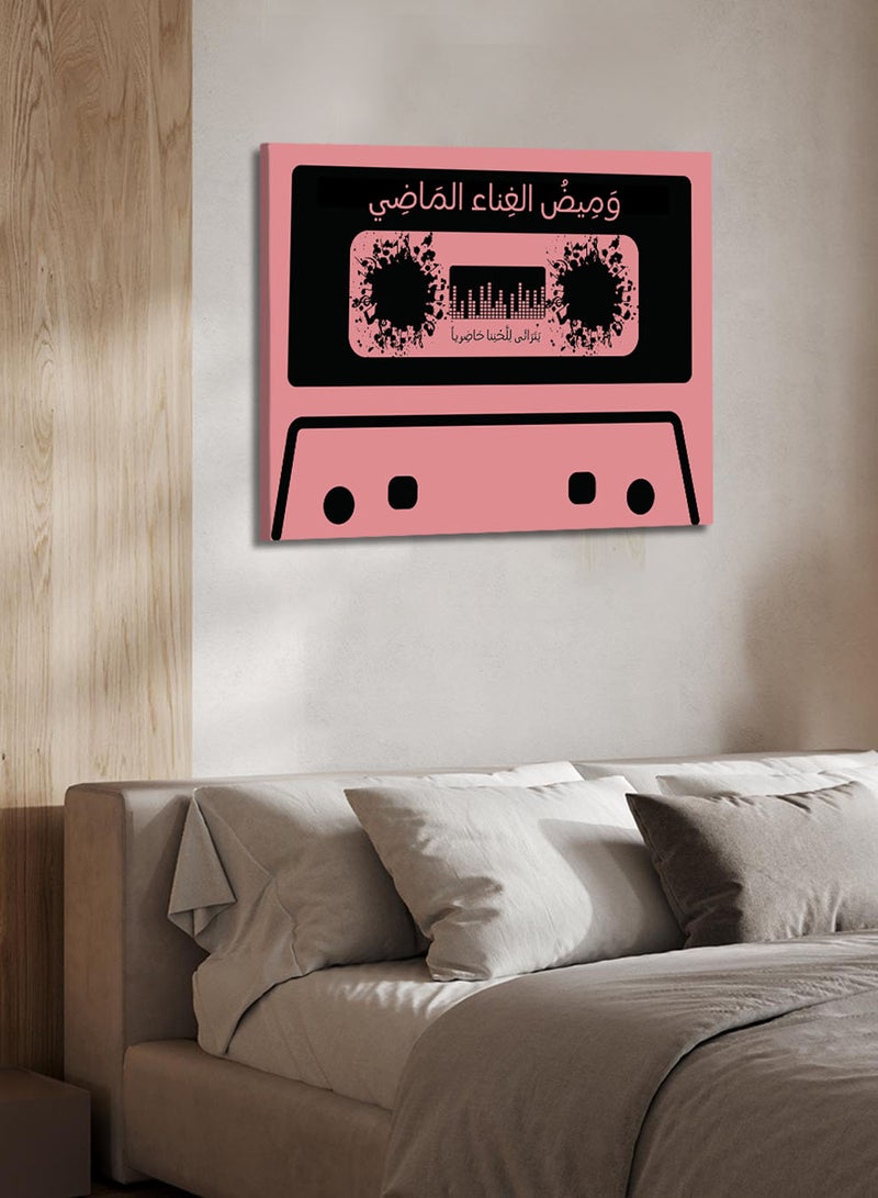 LOWHA Canvas Wall Art Stretched Over Wooden Frame with Cassette Tape Classic Design - Image 1