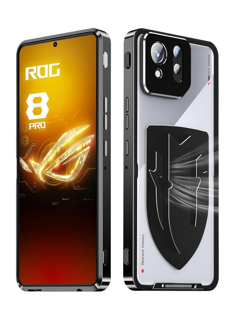 General Asus ROG Phone 8 Pro Case,Metal Aluminium Alloy Clear Shockproof Bumper Camera Protection Case Heat Dissipation Cover for ROG Phone 8 Pro  - Image 1