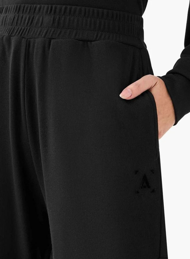 Splash Active Black Women Elasticated Waist Track Pants for Women | Best Price UAE
