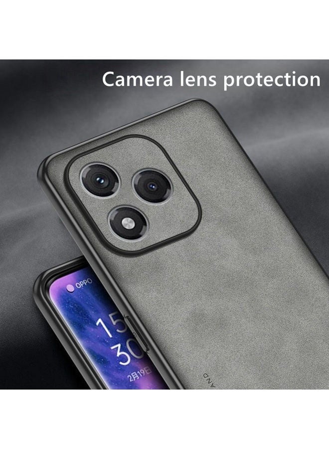 Case for Honor 400 Lite, Imitation Sheepskin Leather Case Matte Bumper，Military Grade Protection， Shockproof Phone Cover ，Premium Texture Honor 400 Lite Case﻿，Gray - Image 3