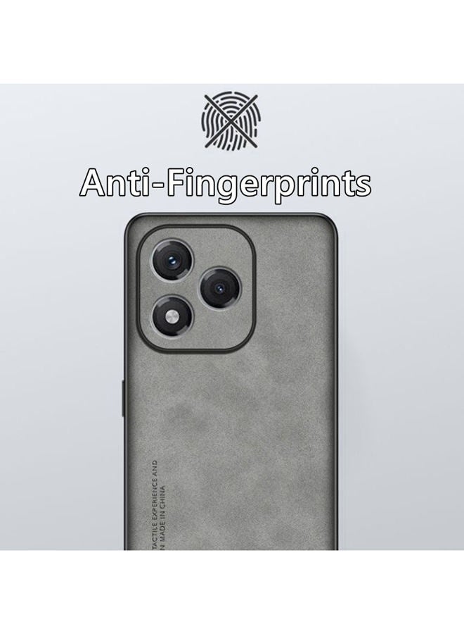 Case for Honor 400 Lite, Imitation Sheepskin Leather Case Matte Bumper，Military Grade Protection， Shockproof Phone Cover ，Premium Texture Honor 400 Lite Case﻿，Gray - Image 5