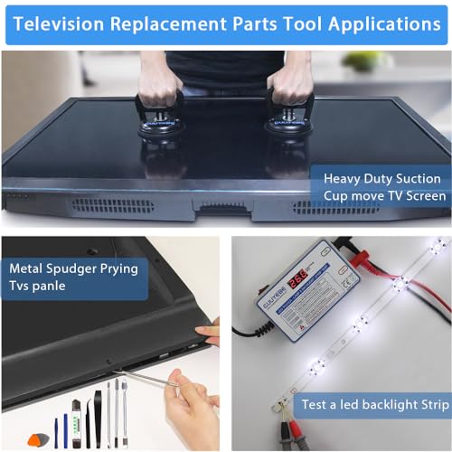 GuuYebe Television Replacement Parts Tools Kit with Heavy Duty Suction Cup and LED Tester and Trim Removal Tool for TV LCD LED Backlight Strip Screen Repair Tool - Image 2
