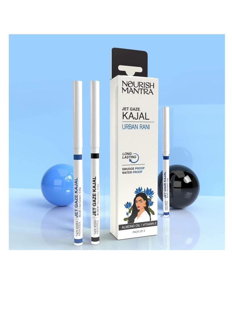 Nourish Mantra’s Jet Gaze Kajal Urban Rani Black Made with Almond Oil  Argan Oil and Vitamin E Intense Pigmentation Smudge Proof Water Proof Long Lasting Retractable Kajal Pencil  0.35g  Black - Image 4