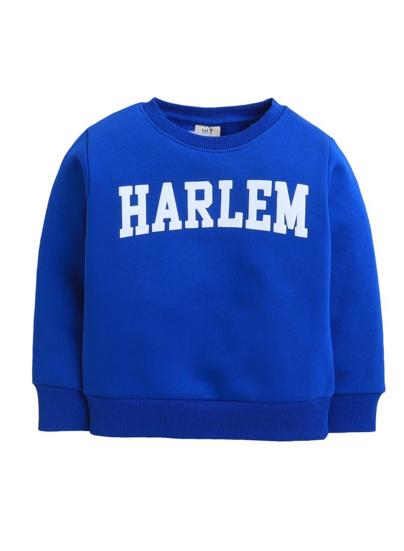 victor and jane Boys' Blue "HARLEM" Graphic Sweatshirt - Image 2