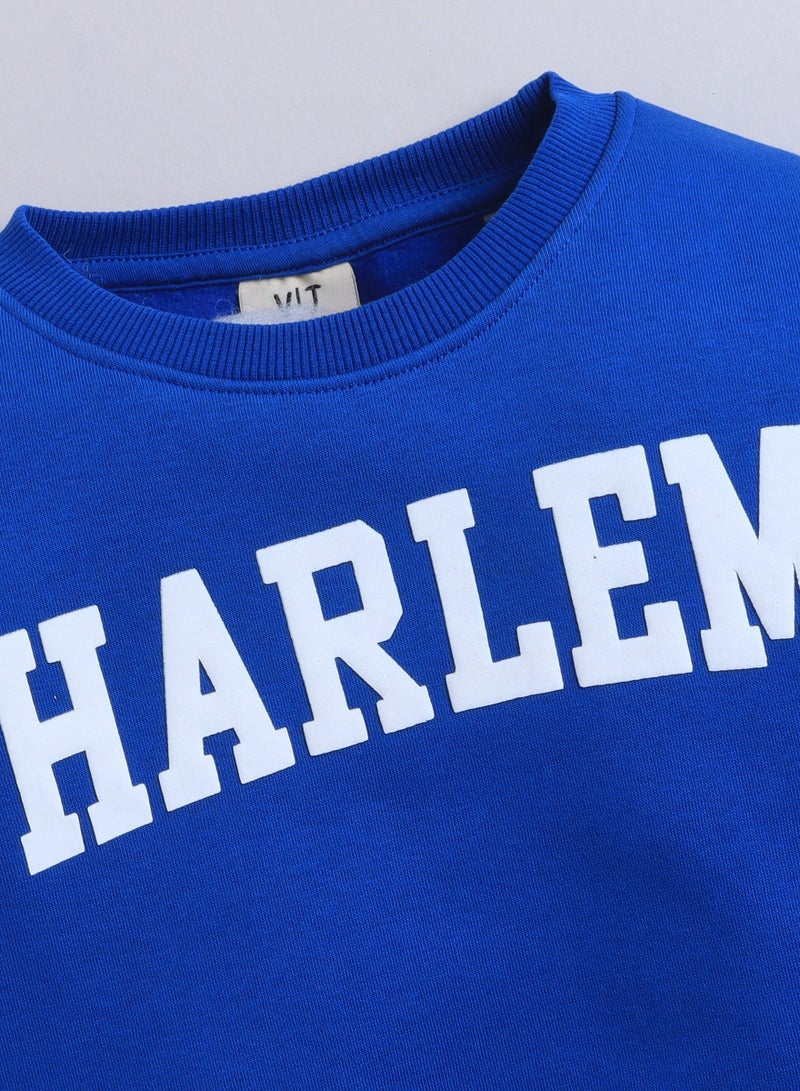 victor and jane Boys' Blue "HARLEM" Graphic Sweatshirt - Image 3